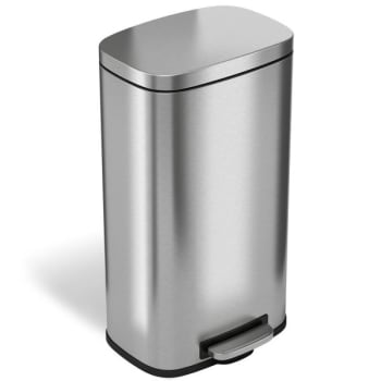 Image for HLS Commercial 8 Gallon Stainless Steel Soft Step Trash Can w/ Plastic Liner (Silver) from HD Supply