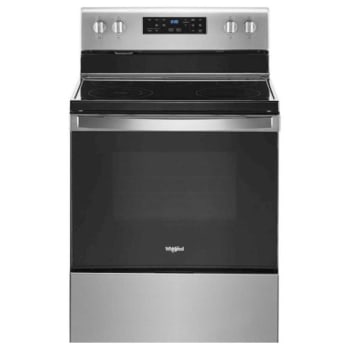 Image for Whirlpool® 30" Electric, Smooth Range w/ 5.3 Cu Ft and Frozen Bake™ Technology, Black on Stainless from HD Supply