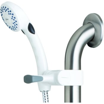 Delta® Grab Bar Shower System w/ 2.5 GPM Handheld Shower (Chrome/White)