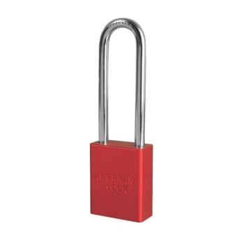 Image for American Lock 5 Pin Anodized Aluminum Tumbler Safety Padlock (Red) from HD Supply