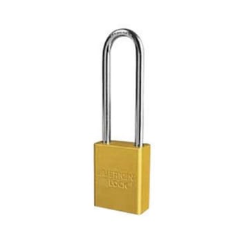 Image for American Lock 1-1/2 X 3/4 In Aluminum Safety Lockout Padlock (yellow) from HD Supply