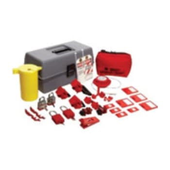 Brady Gray, Red And Yellow Electrical Lockout Toolbox Kit