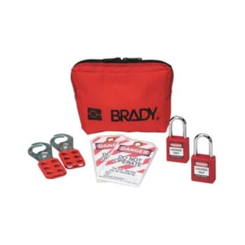 Image for Brady 1-1/2 in Plastic Padlock Pouch (Red) from HD Supply