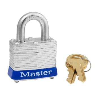 Image for Master Lock Blue Laminated Steel 4 Pin Tumbler Padlock Hardened Steel Shackle from HD Supply