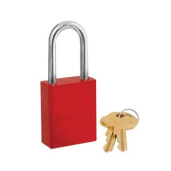 Image for Master Lock Red 1 9/16" X 1 15/16" Aluminum Safety Lockout Padlock from HD Supply
