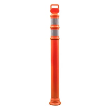 Cortina Safety 45" Orange Polyethylene Easy Grab Flared Delineator Post
