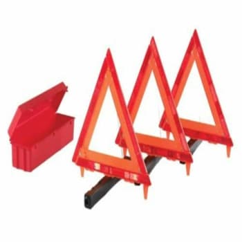 Image for Cortina Safety Fluorescent Orange Acrylic 3-Piece Triangle Warning Kit from HD Supply