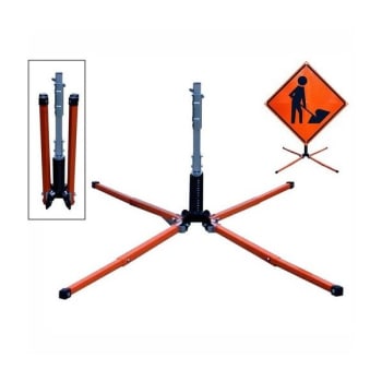 Image for Dicke Safety Products 12 X 22 In. Roll-Up Sign Stand (Black/orange) from HD Supply