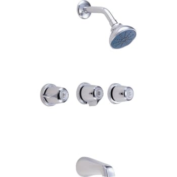 Gerber® Classic 3 Handle Tub/shower Fitting, Bypass Valve Body, 2.0 Gpm, Chrome