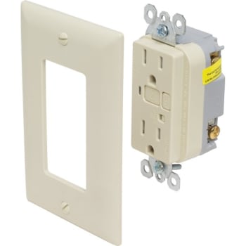 Hubbell® 20 Amp GFCI Receptacle w/ Alarm (Ivory)