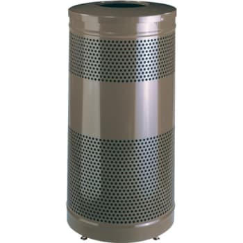 Image for Rubbermaid Classics 25 Gallon Steel Trash Can w/ Levelers (Bronze) from HD Supply
