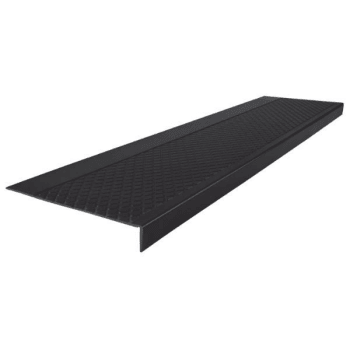 Image for Roppe 12 In. X 3 Ft Black Diamond Rubber Square Nose Stair Tread from HD Supply