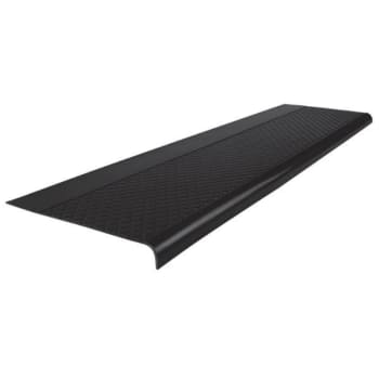 Image for Roppe 12 In. X 3 Ft Black Diamond Rubber Round Nose Stair Tread from HD Supply