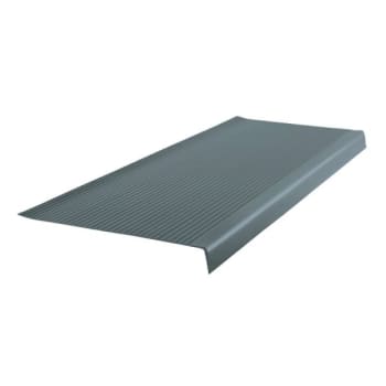 Roppe 12 X 3.5 Ft Steel Blue Ld Ribbed Vinyl Square Nose Stair Tread