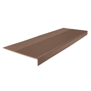Image for Roppe 12-1/4 X 3.5 Ft Toffee Ribbed Rubber Square Nose Stair Tread from HD Supply