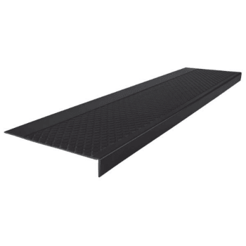 Image for Roppe 12 X 4 Ft Black Diamond Rubber Square Nose Stair Tread from HD Supply