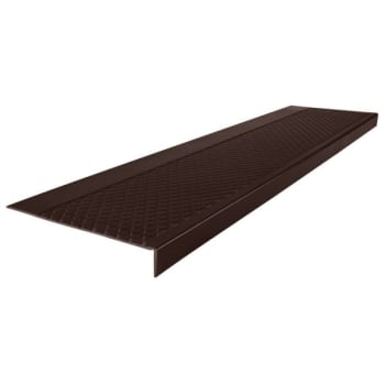 Roppe 12 X 4 Ft Brown Diamond Rubber Square Nose Stair Tread