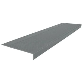Image for Roppe 12 X 4 Ft Dark Gray Diamond Rubber Square Nose Stair Tread from HD Supply