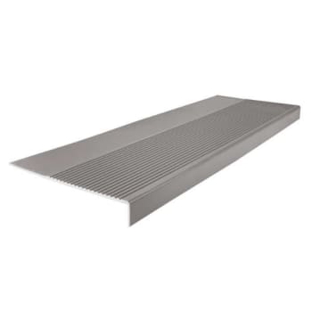 Roppe #80 Light Duty Rib Design  Square Nose Rubber Stair Tread 12-1/4 X 4 Ft, Dark Slate