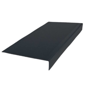 Image for Roppe 12-1/2 X 48 Black Hammered Rubber Square Nose Stair Tread from HD Supply