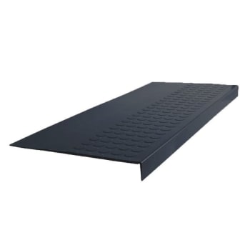 Image for Roppe 12 X 4.5 Ft Black Raised Circular Rubber Sq. Nose Stair Tread from HD Supply