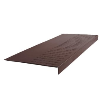 Roppe #98 Vantage Raised Circular Square Nose Rubber Stair Tread 12 X 4.5 Ft, Brown
