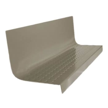 Roppe #96 Vantage Circular Profile Square Nose Rubber Stair Tread w/Riser  20 X 5 Ft, Lunar Dust