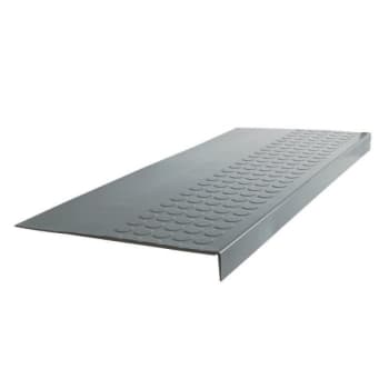 Roppe 12 X 5 Ft Dk Gray Raised Circular Rubber Sq. Nose Stair Tread