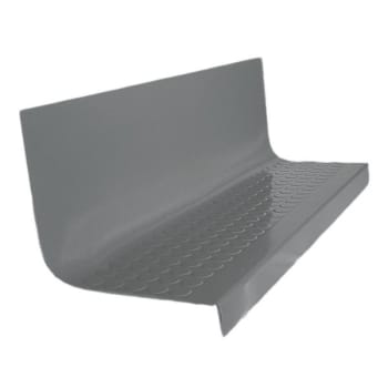 Roppe 20 X 6 Ft Dk Gray Raised Circular Rubber Sq. Nose Stair Tread