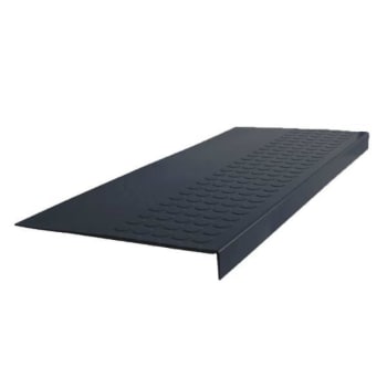Roppe #98 Vantage Raised Circular Square Nose Rubber Stair Tread 12 X 7 Ft, Black