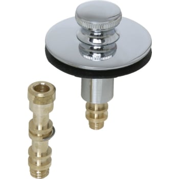 drain stopper tub push pull chrome threaded plated