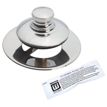 Watco® Nufit® Push Pull® Tub Drain Closure Universal Fit Stainless Steel