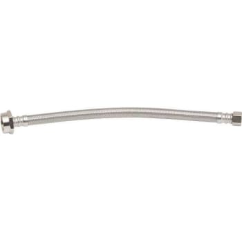 Image for 12" Ss Flexible Water Supply W/metal Nut 3/8" X 7/8" Ballcock from HD Supply