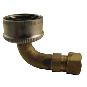 3/4" Female Hose Thread Dishwasher Adapter X 3/8" Compression Elbow