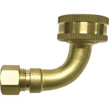 Image for 3/4" Female Hose Thread Dishwasher Adapter x 3/8" Compression Elbow from HD Supply