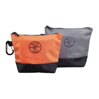 Image for Klein Tools Assorted Color Stand-Up Zipper Tool Bag 7.5" (2-Pack) from HD Supply