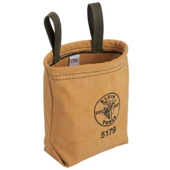 Image for Klein Tools Brown Water-Repellant Canvas Pouch 7.5" With Belt Loop from HD Supply