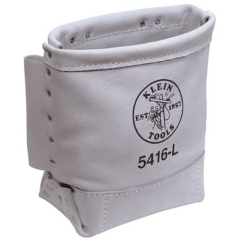 Image for Klein Tools White Leather Bull Pin And Bolt Bag 9" With Tunnel Loop from HD Supply