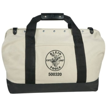 Image for Klein Tools Beige Canvas Tool Bag 20" With Leather Bottom from HD Supply