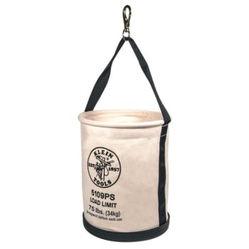 Image for Klein Tools Canvas Straight Wall Bucket 15" With Pocket/Snap from HD Supply