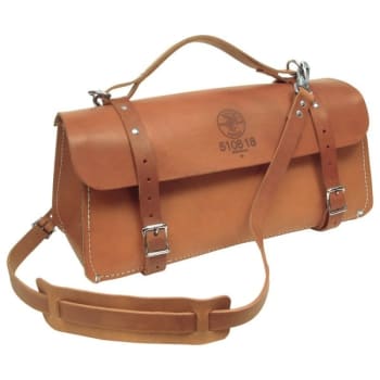 Image for Klein Tools Tan Deluxe Leather Bag 18" from HD Supply