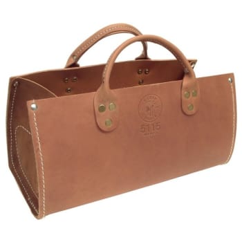 Image for Klein Tools Brown Leather Tote Bag 15" from HD Supply