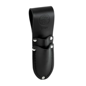 Klein Tools Black Leather 2-Pocket Scissor & Cable Splicer Knife Holder 7.25"