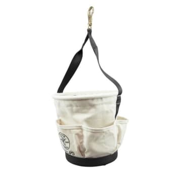 Image for Klein Tools Beige Canvas 4-Pocket Heavy-Duty Tapered Wall Bucket 12" from HD Supply
