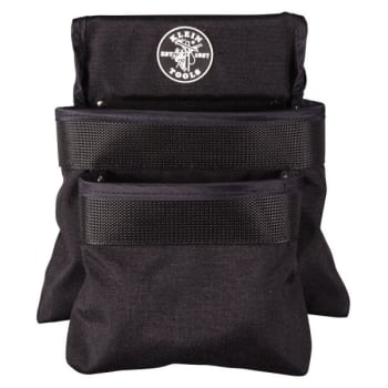 Image for Klein Tools Powerline Black Nylon 2-Pocket Utility Pouch from HD Supply
