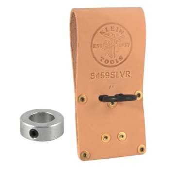 Klein Tools® Beige Leather Connecting Bar Holder 6.75" With Lock Collar