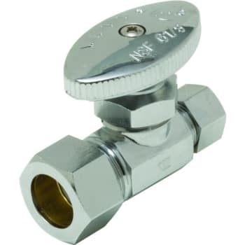 Image for Maintenance Warehouse® Multi-Turn Straight Stop Valve 1/2" Comp x 3/8" Comp from HD Supply