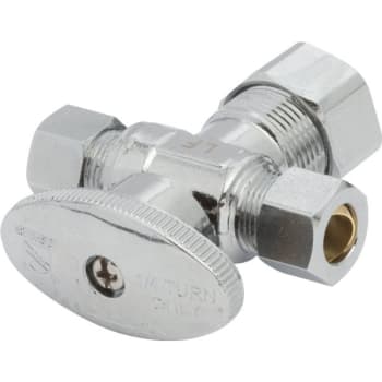 Image for Maintenance Warehouse® Quarter-Turn Dual Angle Stop 1/2 x 3/8 x 3/8 Comp from HD Supply