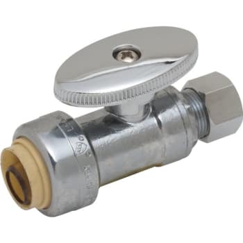 Image for Maintenance Warehouse® Push-To-Connect Quarter-Turn Straight Stop Valve 1/2x3/8 from HD Supply