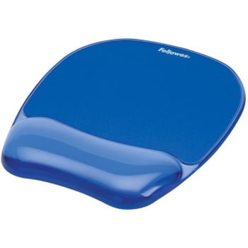 Image for Fellowes® 91141 Blue  Gel Crystal Mouse Pad-Wrist Rest 1h X 7.94w X 9.25in D from HD Supply